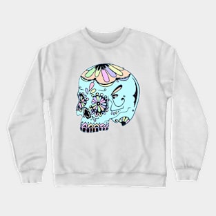 Psychedelic Pastel Sugar Skull 2 Crewneck Sweatshirt